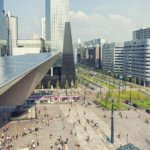 Rotterdam central station and Weena Avenue