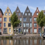 New modern residential buildings in the Vathorst district in Amersfoort.