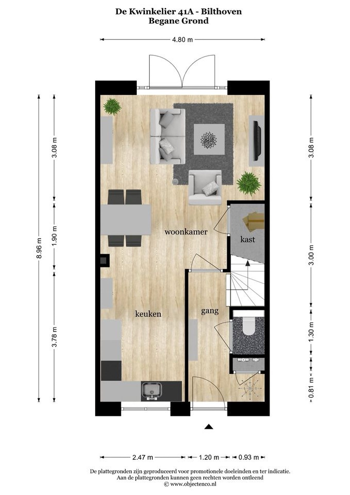 Plattegrond De Kwinkelier 41A