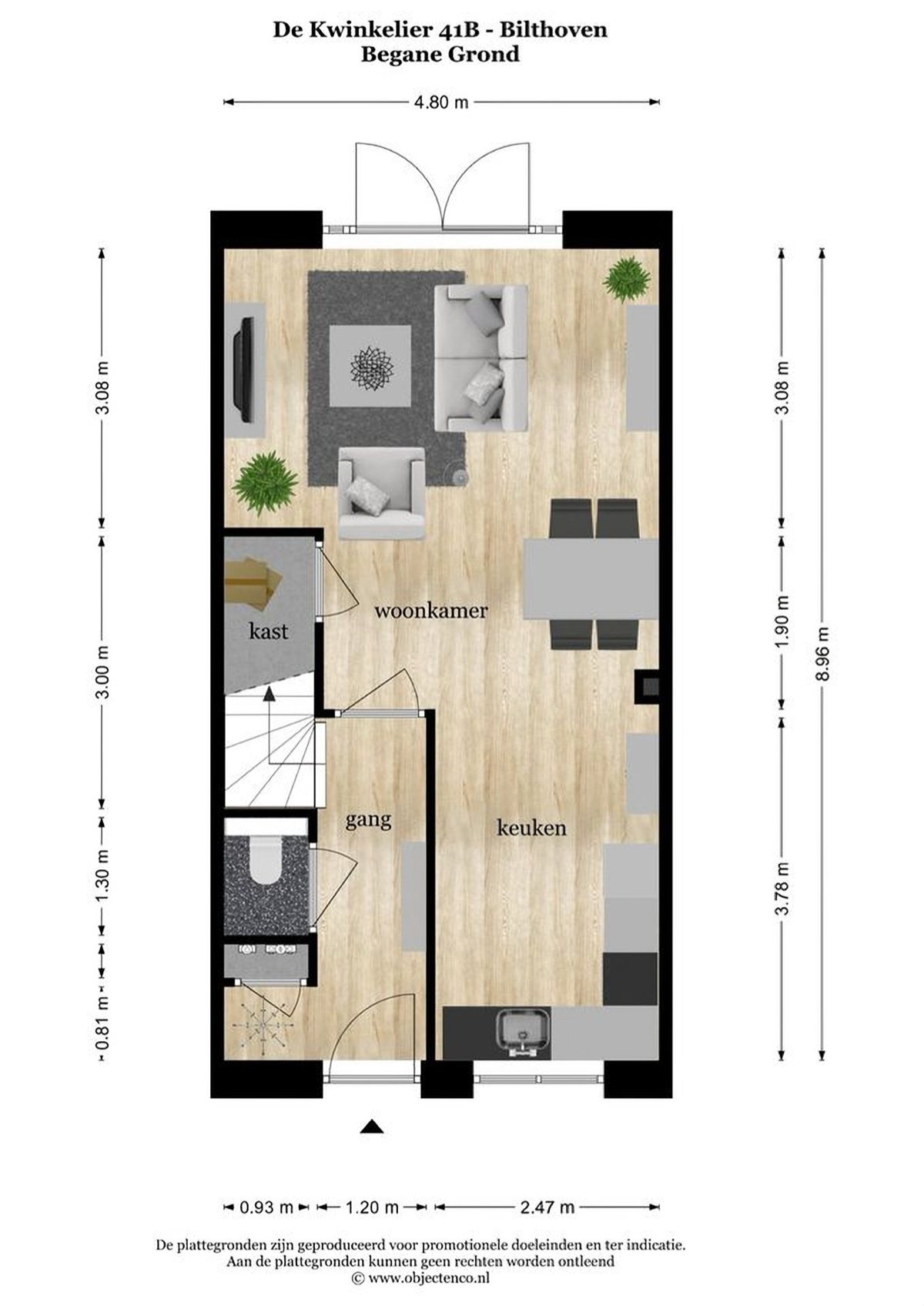 Plattegrond De Kwinkelier 41B