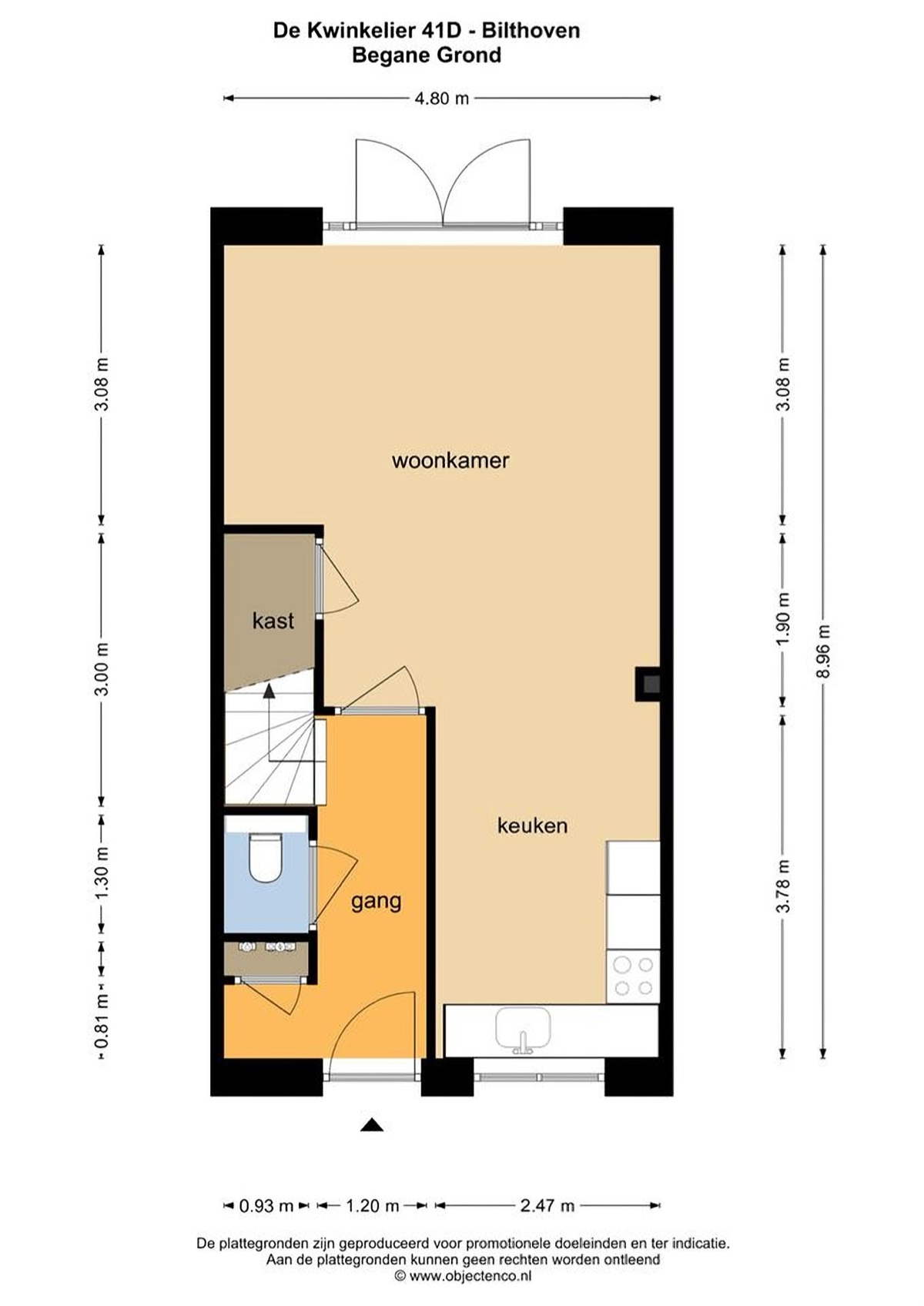Plattegrond De Kwinkelier 41D