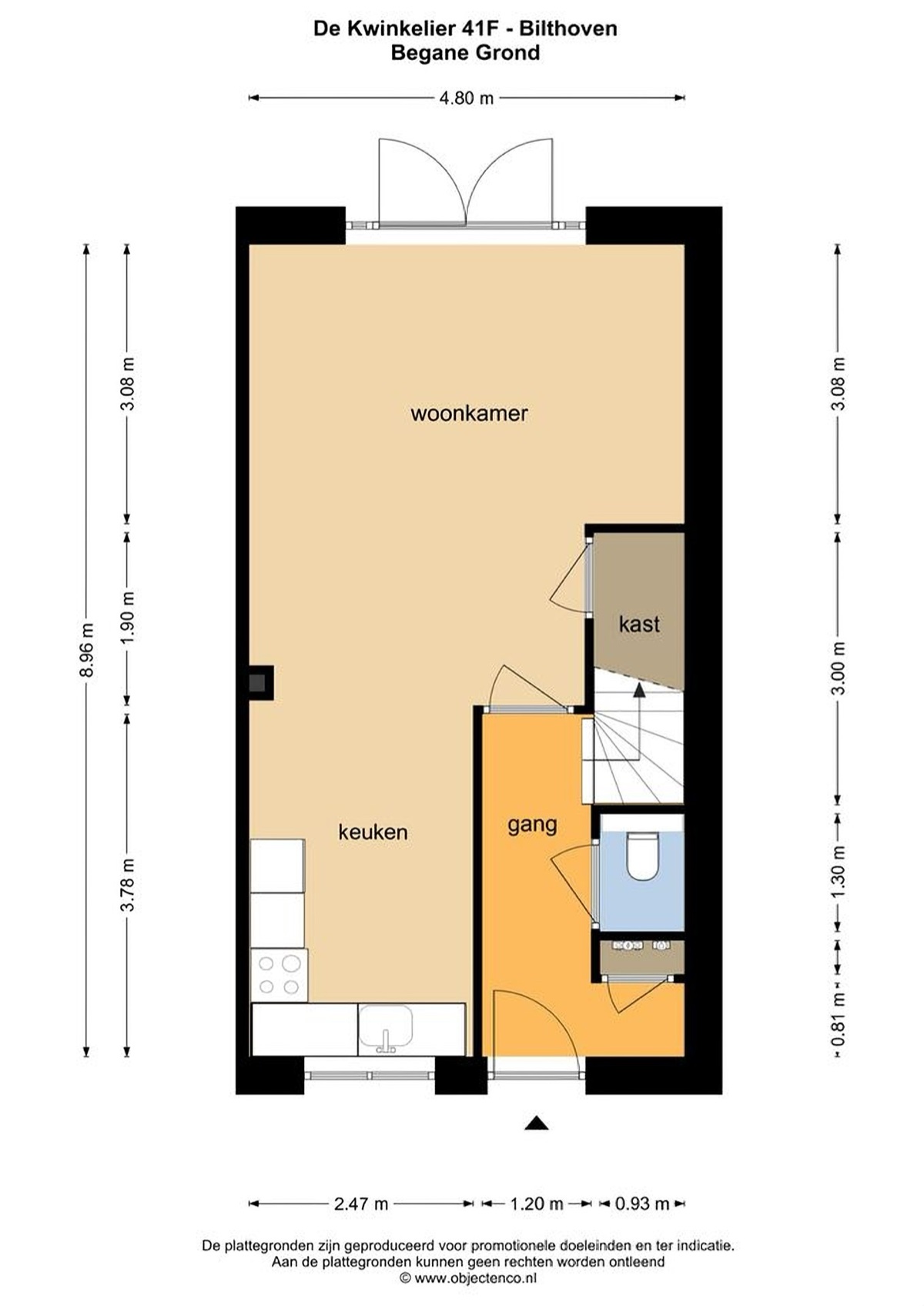Plattegrond De Kwinkelier 41F
