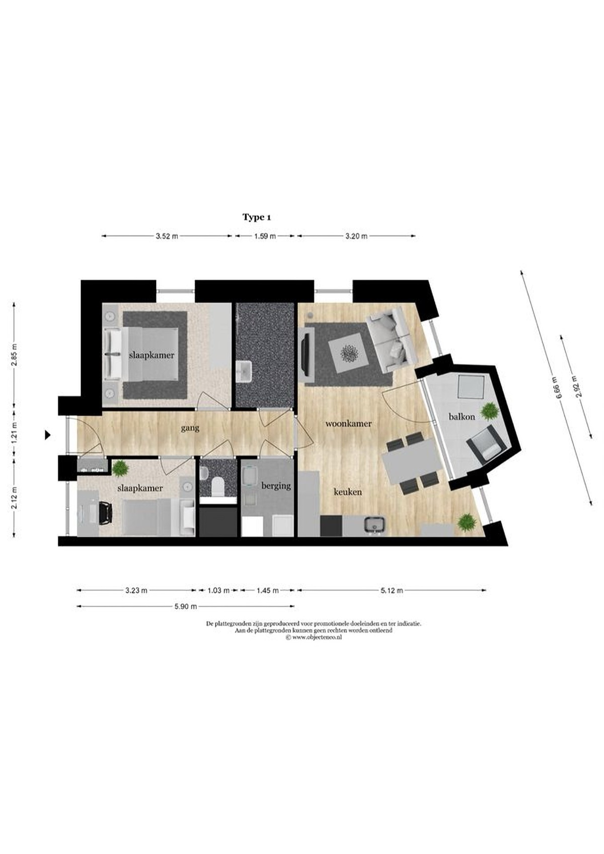 Plattegrond De Kwinkelier 43A