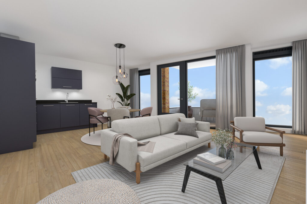 De Kwinkelier Bilthoven Fase 4 Type 2 De Kwinkelier 43b Woonkamer 1 Artist Impression