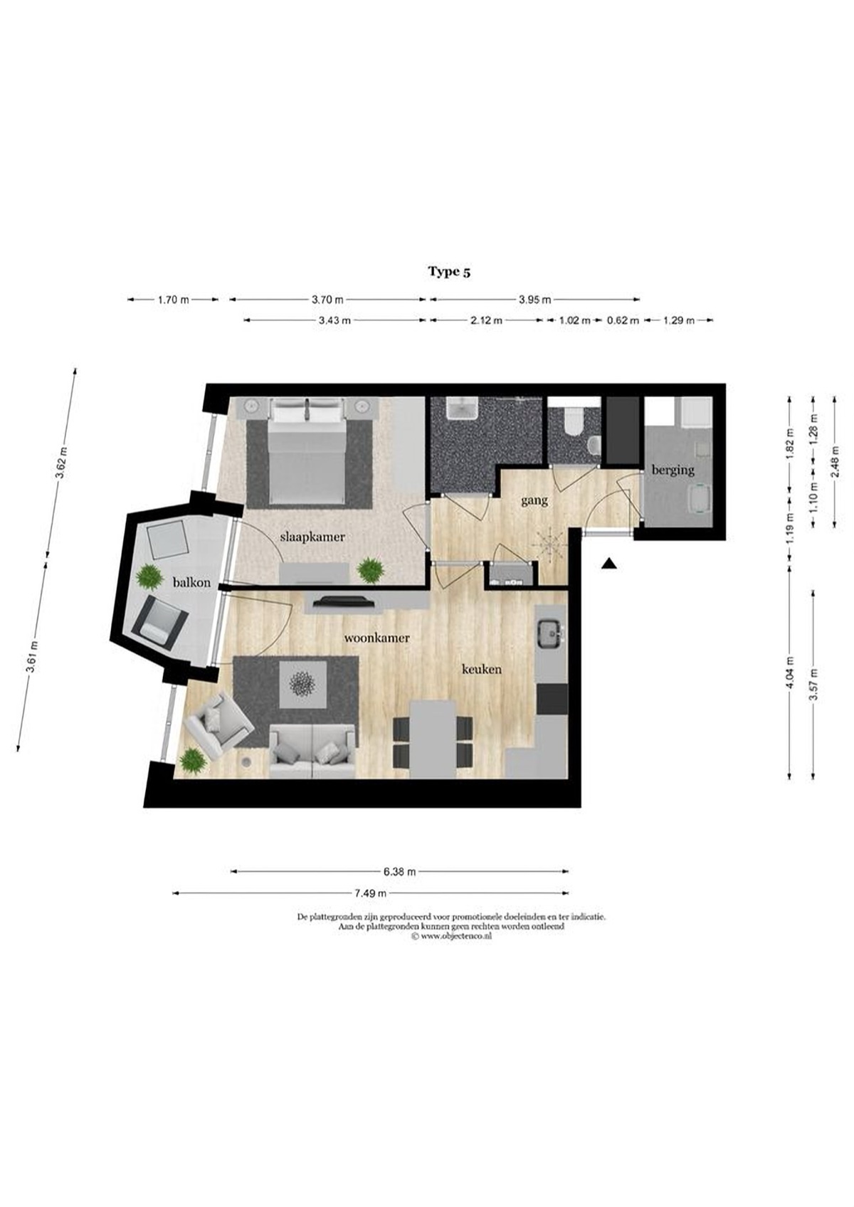 Plattegrond De Kwinkelier 44E
