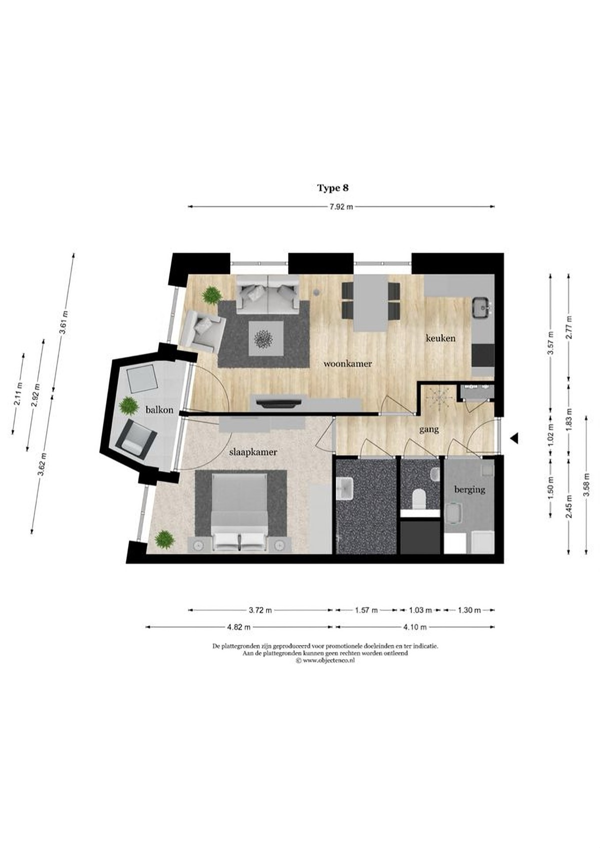 Plattegrond De Kwinkelier 44H