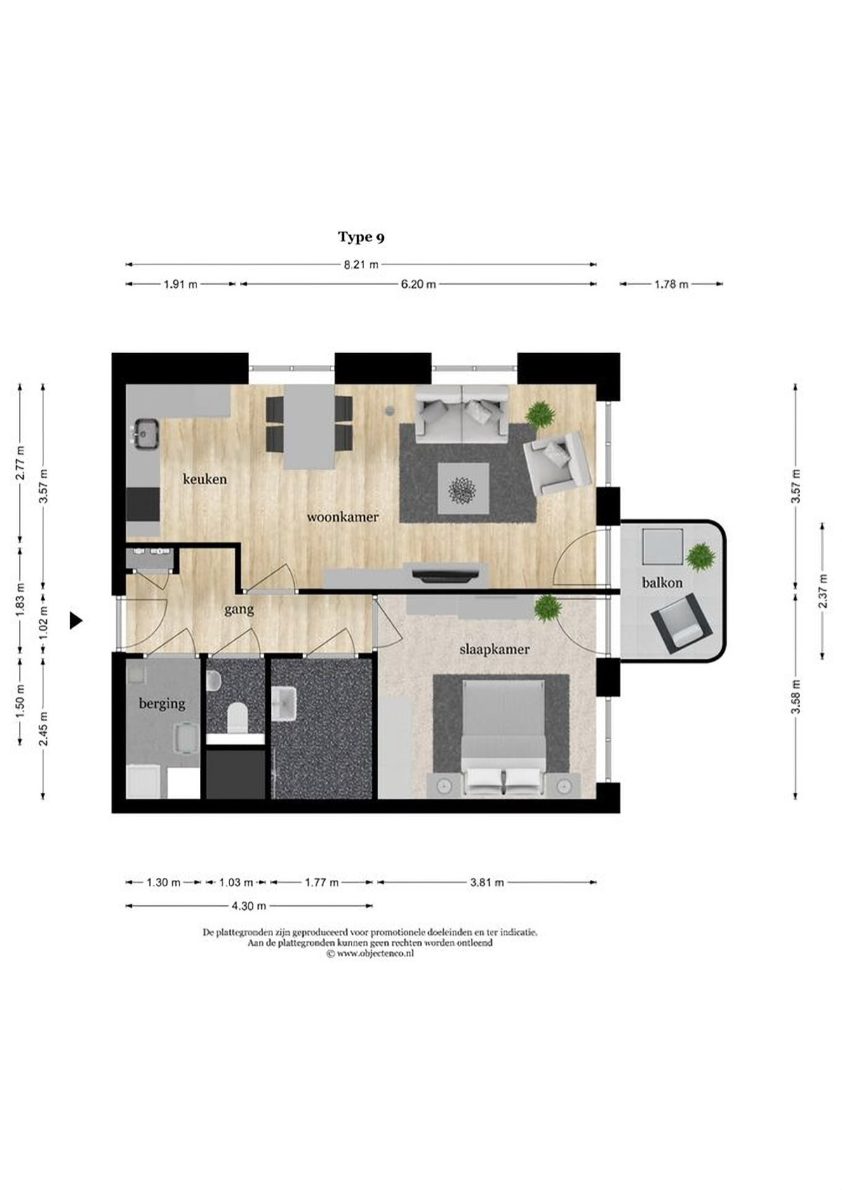 Plattegrond De Kwinkelier 44I