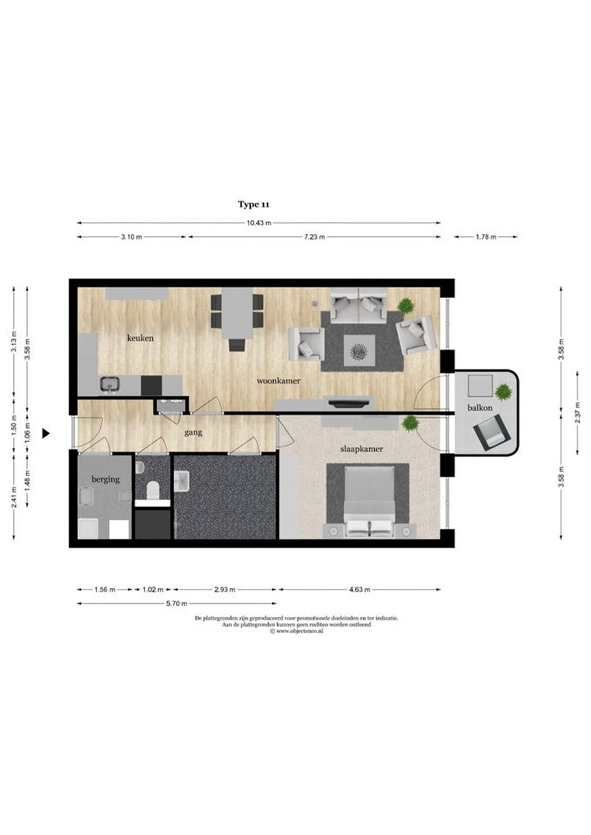 Plattegrond De Kwinkelier 44K