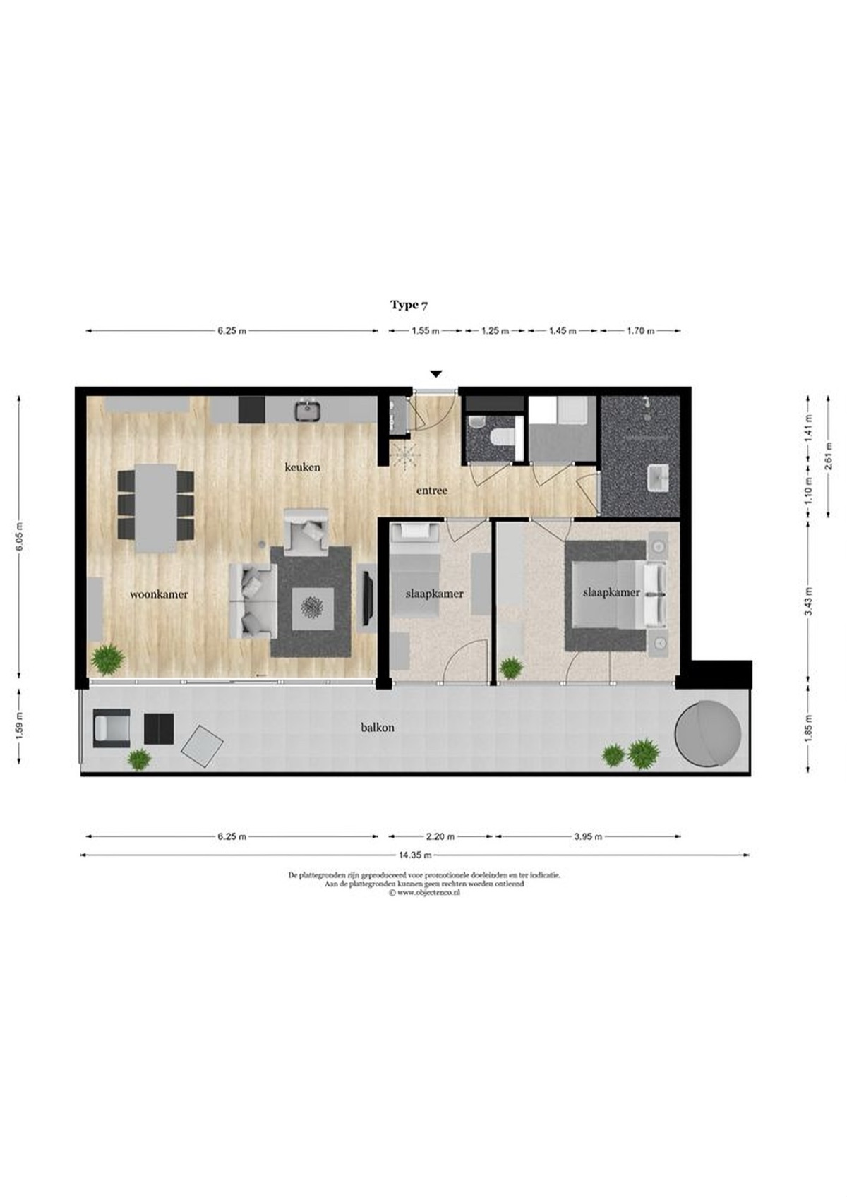 Plattegrond Sperwerlaan 11-16