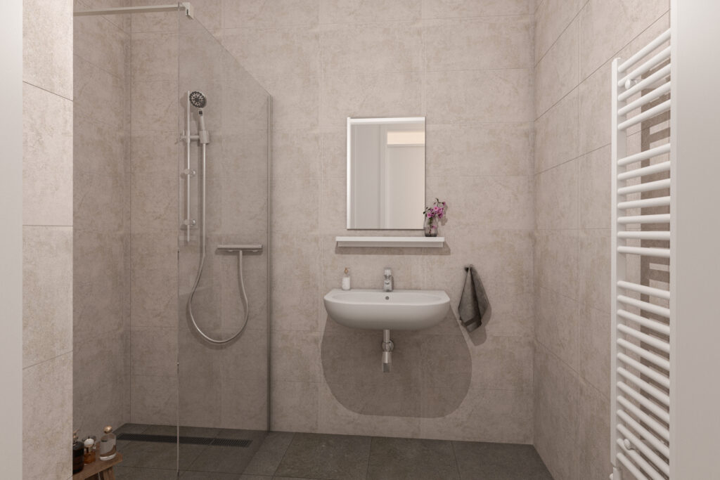 De Kwinkelier Bilthoven Fase 5 Type T8 Sperwerlaan 11 17 Badkamer Artist Impression