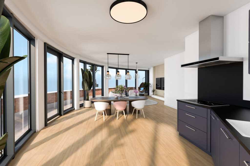 De Kwinkelier Bilthoven Fase 5 Type T8 Sperwerlaan 11 17 Keuken Woonkamer Artist Impression