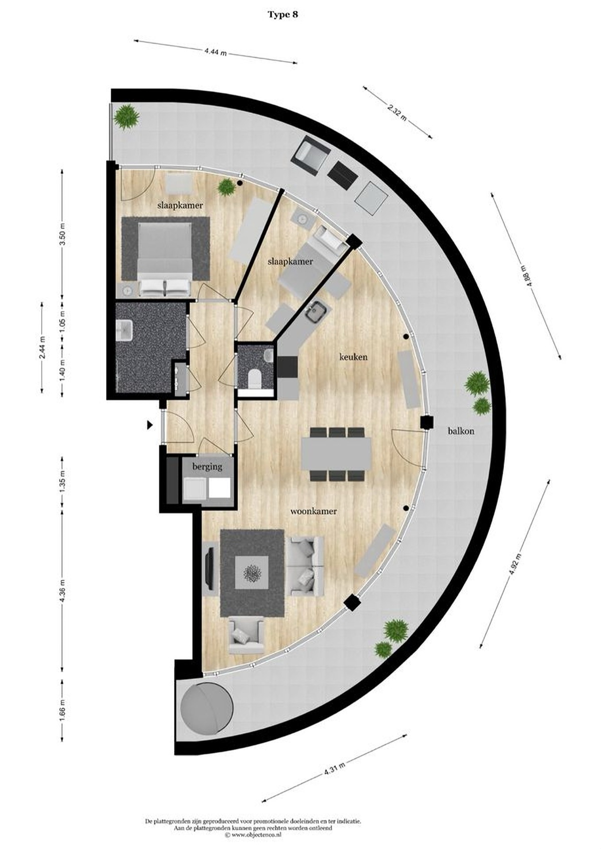 Plattegrond Sperwerlaan 11-17